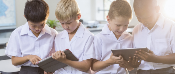 Kids on tablets