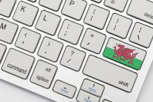 Computer keyboard with Welsh key.