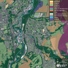 An example of the land cover classifications available - photo from Ordnace Survey