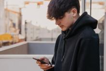 Teen on phone