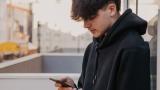 Teenager on phone