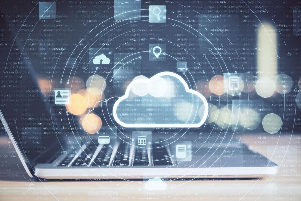 Cloud network on laptop