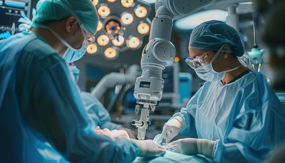 Robot during surgery