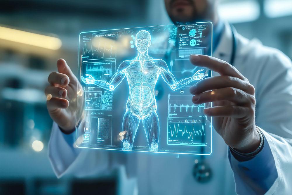 Doctor using AI concept