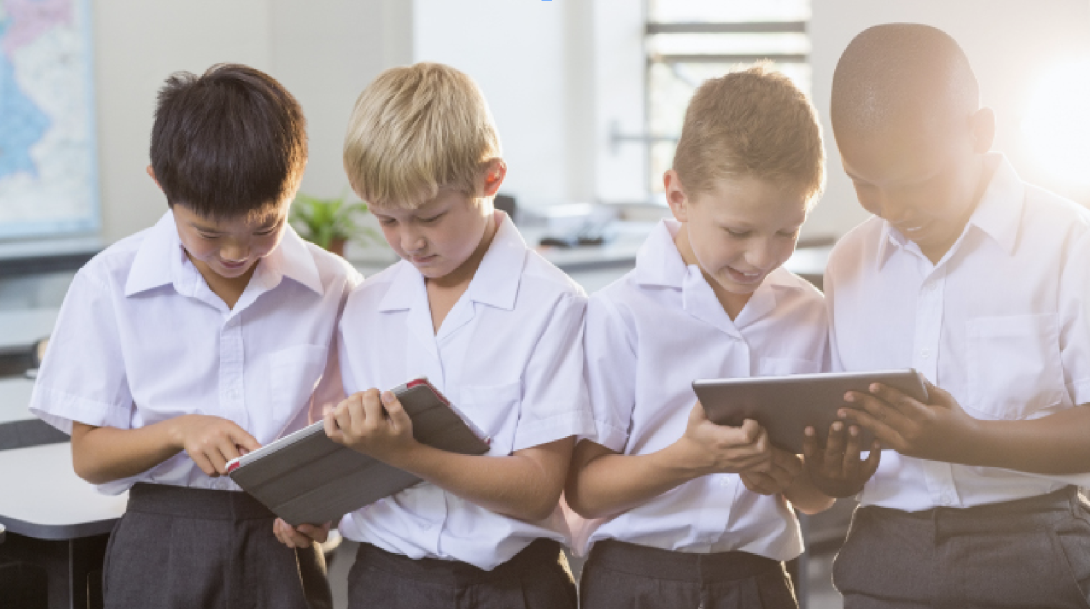 Kids on tablets