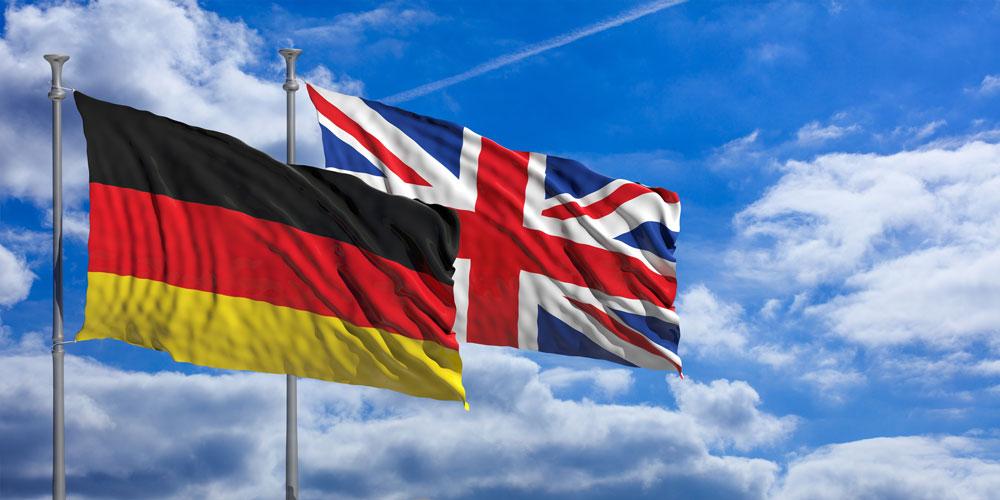 Uk Germany flags